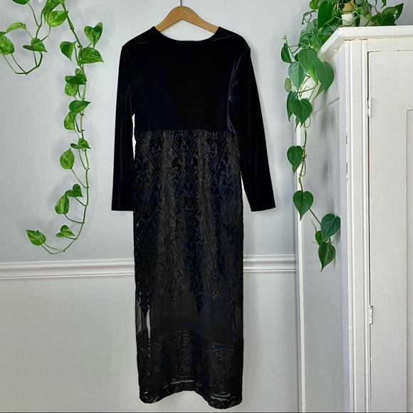 Vintage Carole Little Long Velvet Dress - Picture 3 of 10